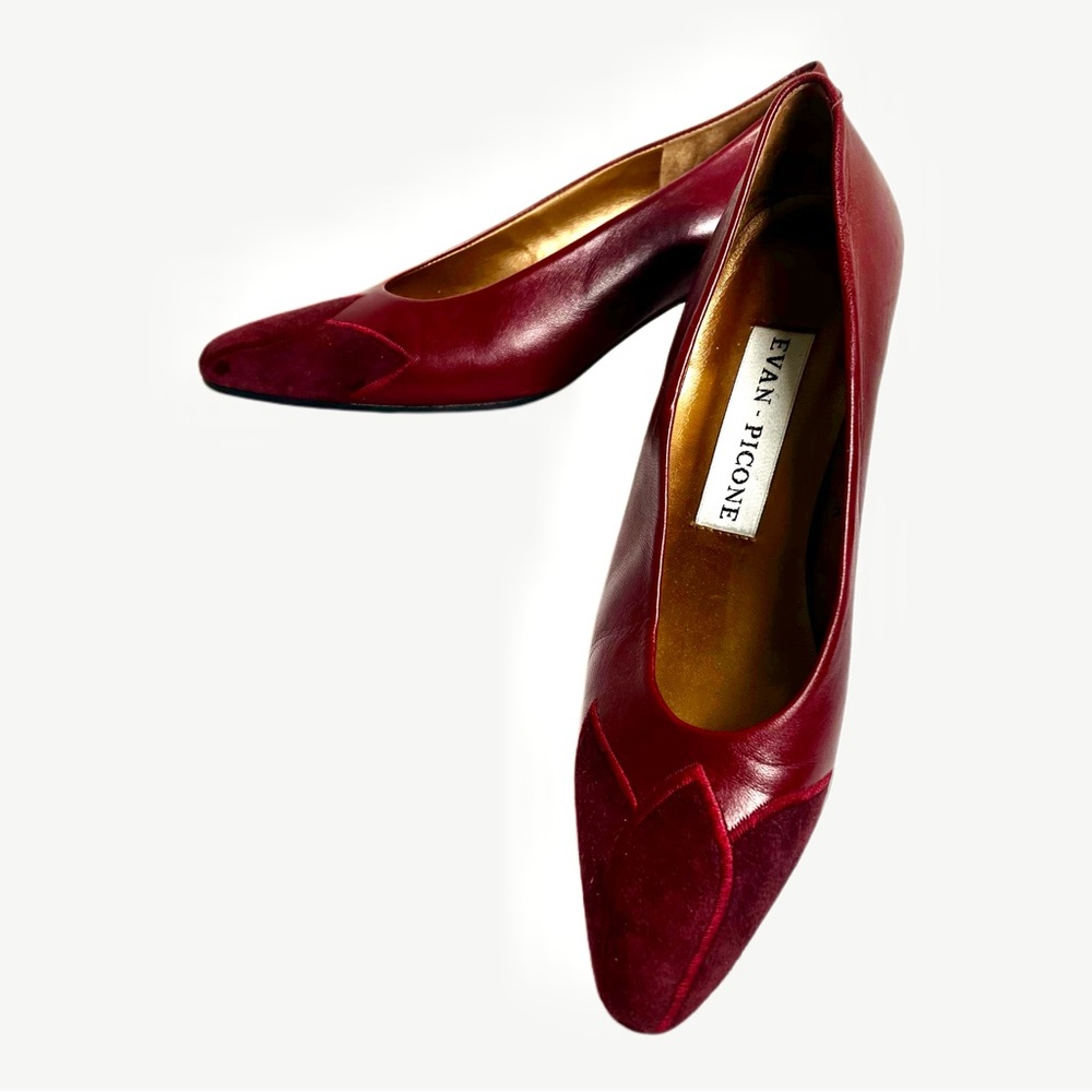 EVAN PICONE Women’s Burgundy  Pumps Size 8 Made in Spain
